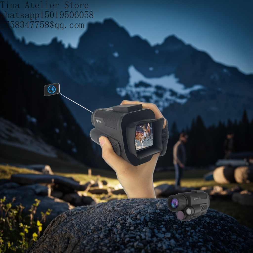 Thermal Scope Night Vision Monocular - Z9001 Monóculo Térmico 40MP com Zoom
