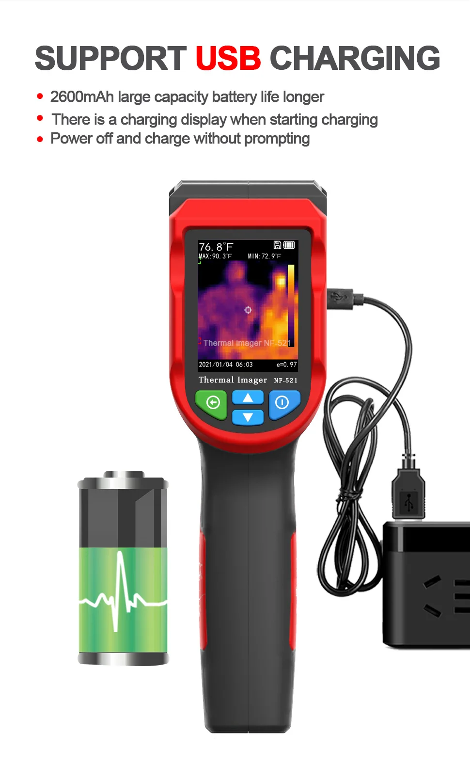 Câmera Térmica Industrial Auto - Nf 521 Thermal Imaging Camera avaliação e preço